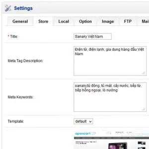 Setting Meta Keyword Store