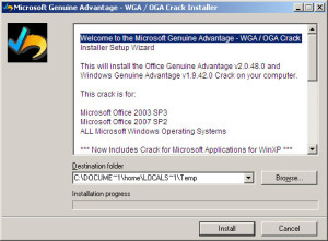 Microsoft Genuine Advantage - WGA / OGA Crack