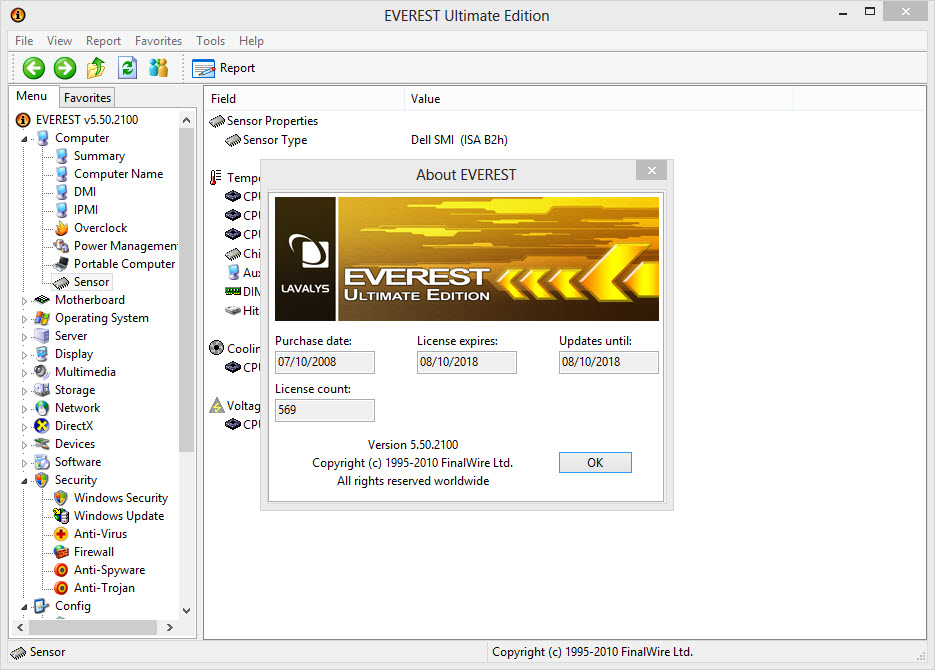 EVEREST Ultimate Edition 5.50.2100 “bản quyền”